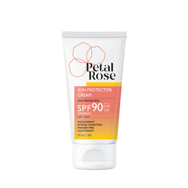کرم ضدآفتاب پتال رز مناسب پوست خشک SPF90 (بدون رنگ) 50mL