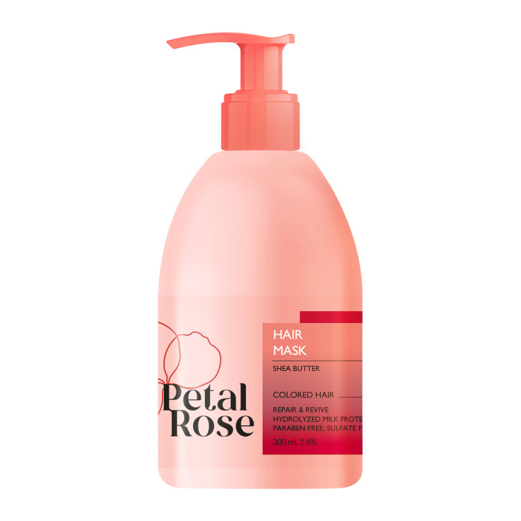 ماسک موی شی باتر پتال رز مناسب موهای رنگ شده (فری سولفات) 300mL