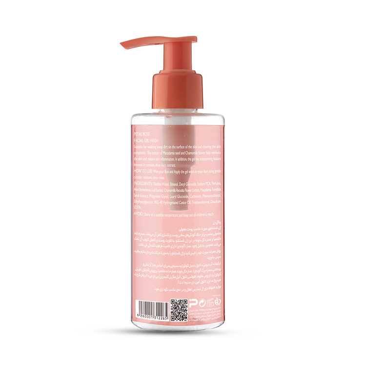 ژل شستشوی صورت پتال رز مناسب پوست نرمال 200mL