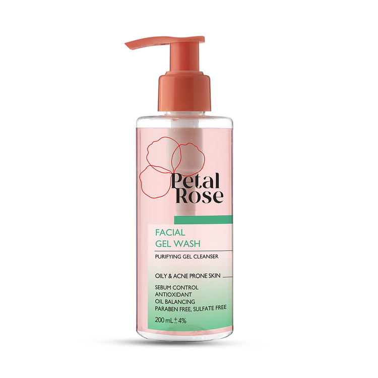 ژل شستشوی صورت پتال رز مناسب پوست چرب و مستعد جوش 200mL