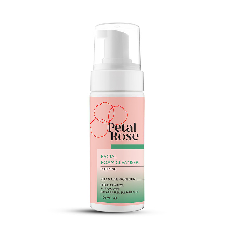 فوم شستشوی صورت پتال رز مناسب پوست چرب و مستعد جوش 150mL